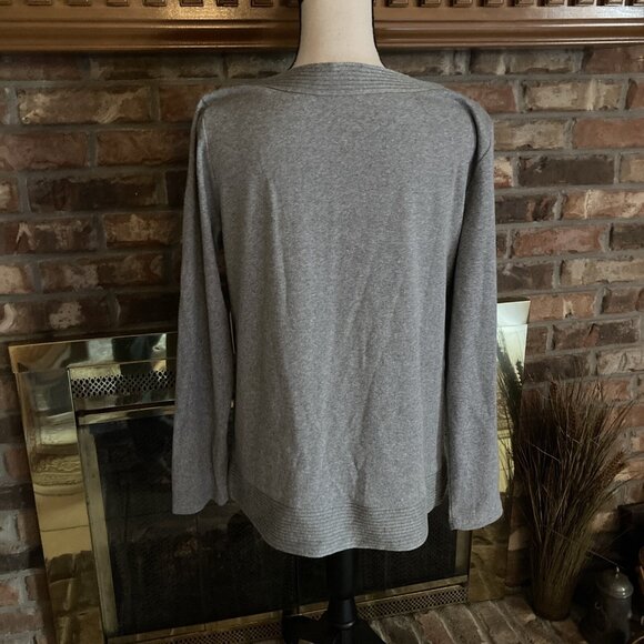 Rafaela Gray Sweater Boat Neck Size Large NWT - Picture 3 of 8